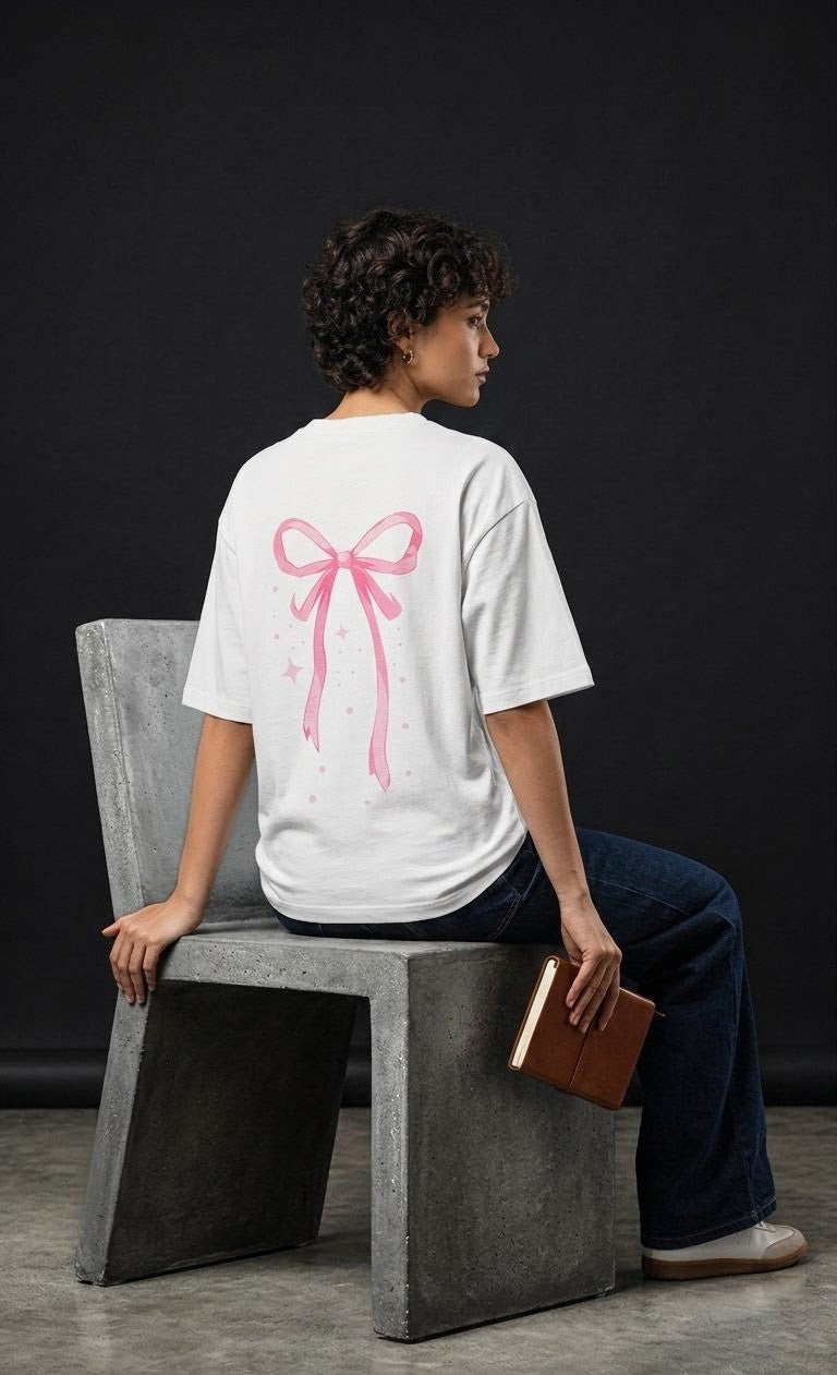 Cute Ribon Pookie drop tee