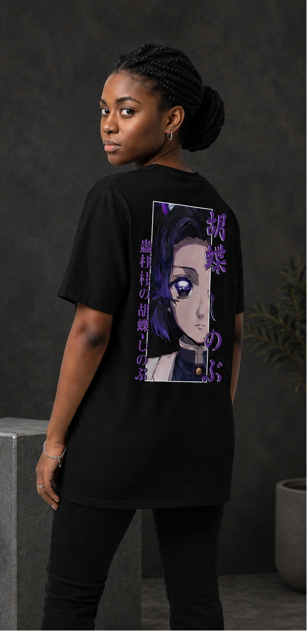 Shinobu Eyes Oversized Anime Graphic T-Shirt